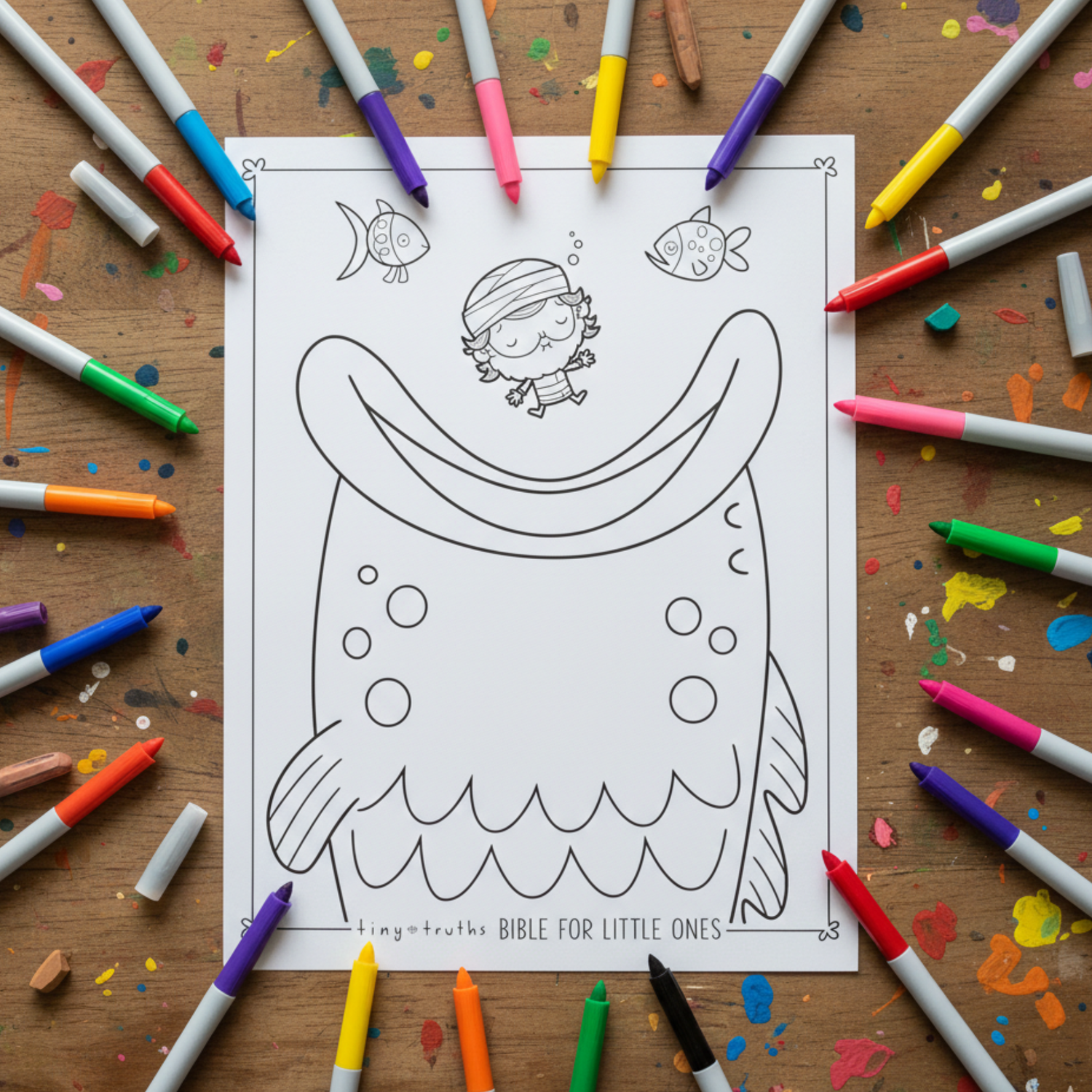 DIGITAL DOWNLOAD Tiny Truths Bible for Little Ones Coloring Pages