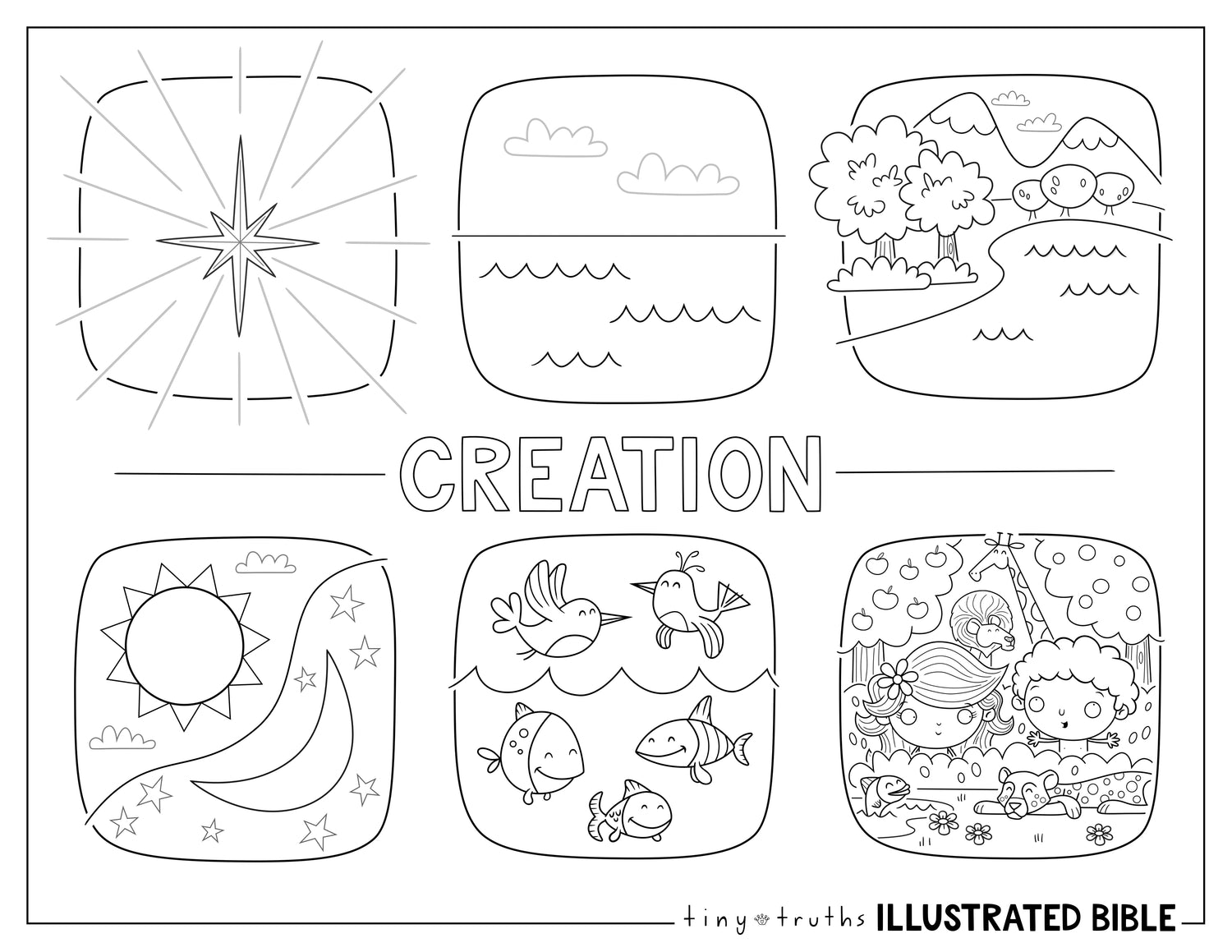 DIGITAL DOWNLOAD Tiny Truths Old Testament Coloring Pages