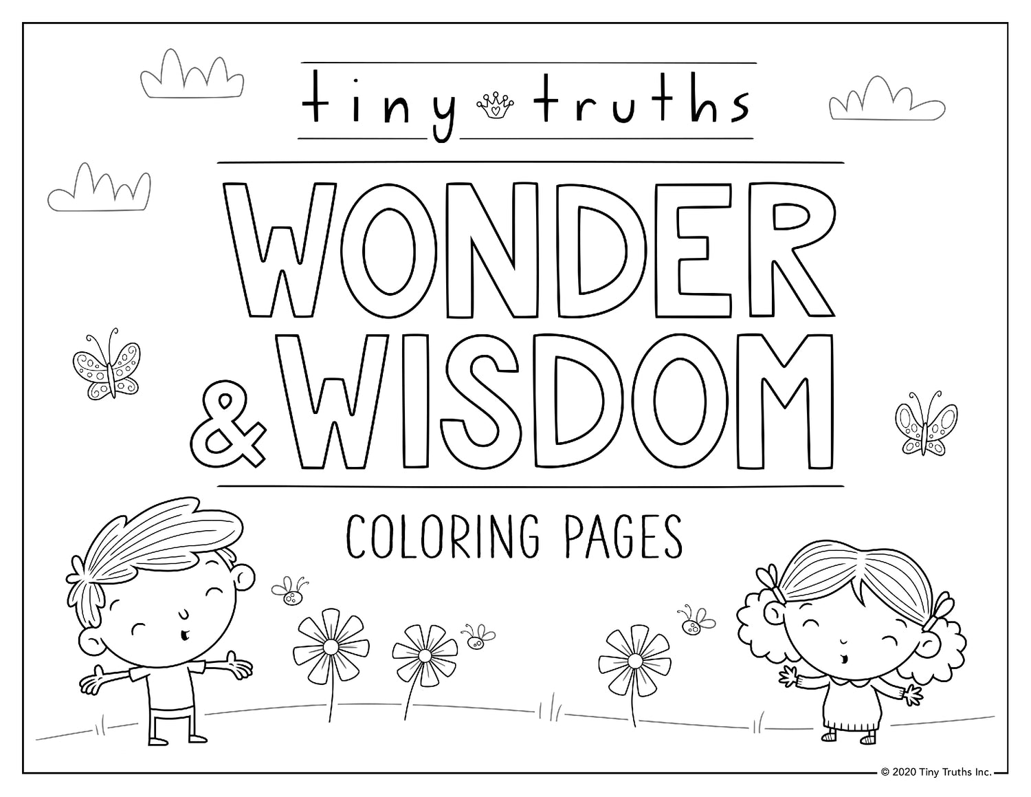 DIGITAL DOWNLOAD Tiny Truths Wonder & Wisdom Coloring Pages