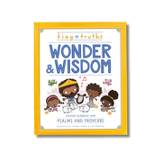 Book titled 'Wonder & Wisdom' with illustrations of children on a white background by CTA Christ to All & CTAKids.