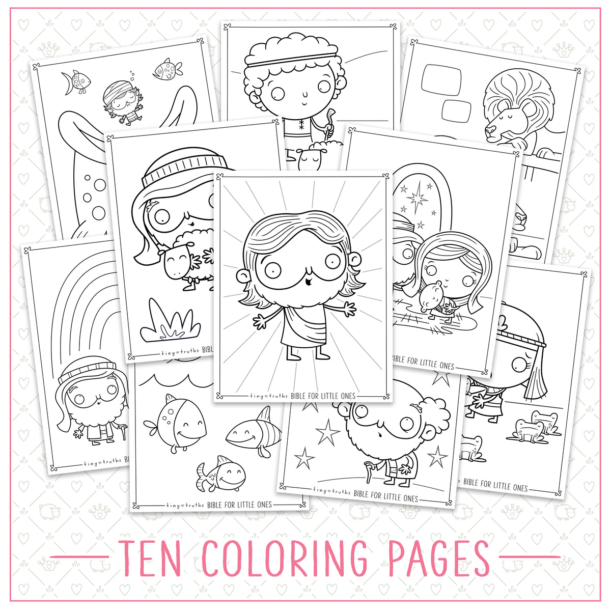 DIGITAL DOWNLOAD Tiny Truths 10 Bible for Little Ones Coloring Pages