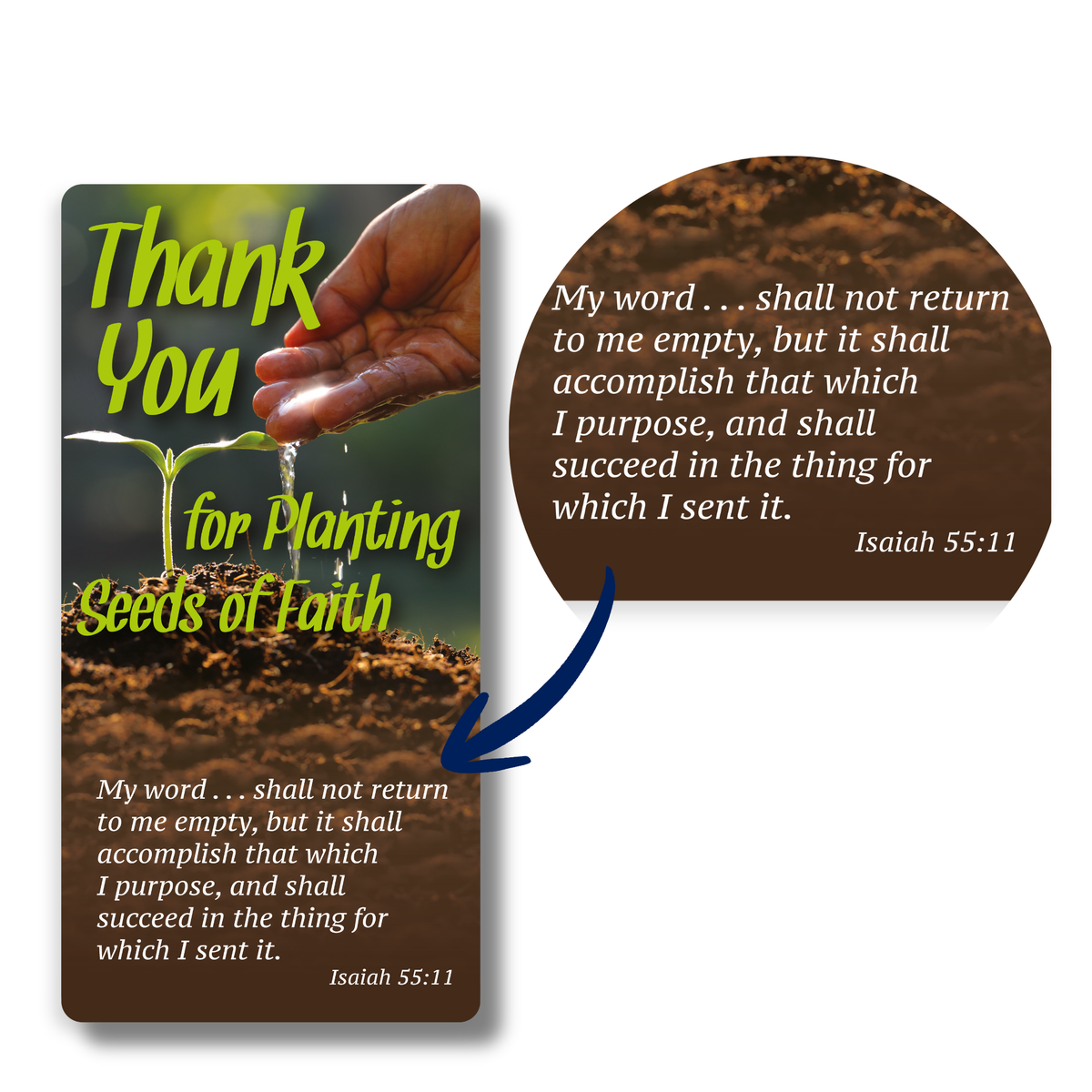 Plantable Seed Cross & Bookmark Gift Set - Thank You for Planting Seeds of Faith