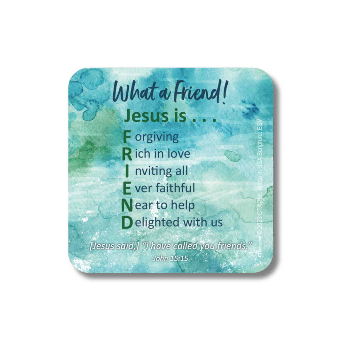 2-1/2" Square Magnet - What a Friend