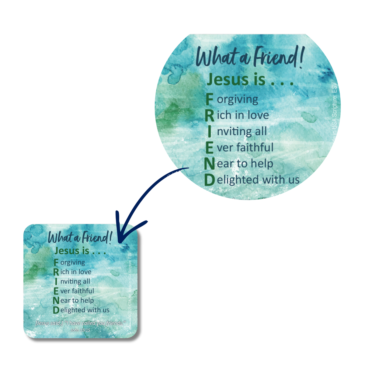 2-1/2" Square Magnet - What a Friend