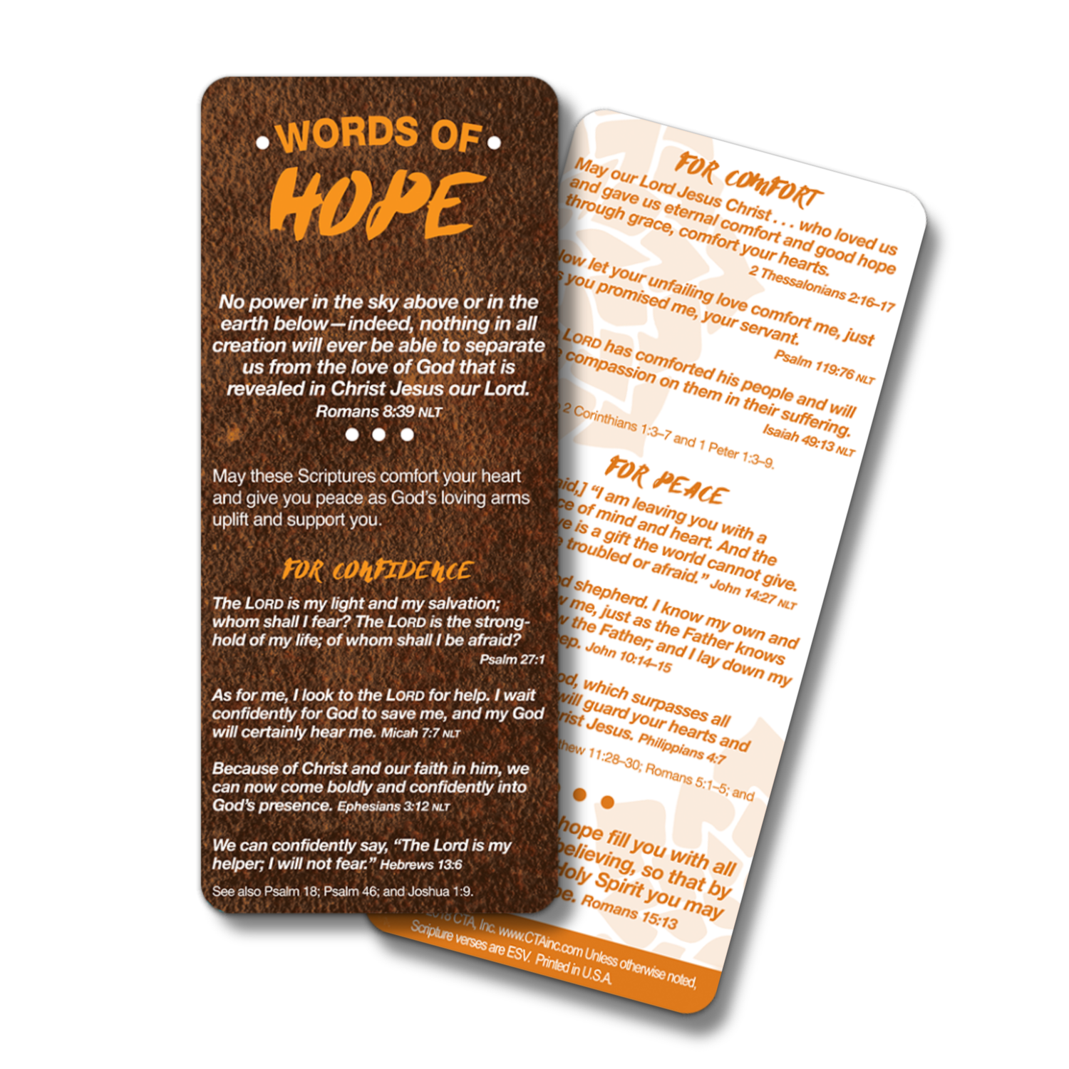3" x 7" XL Scripture Reference Card - Words of Hope