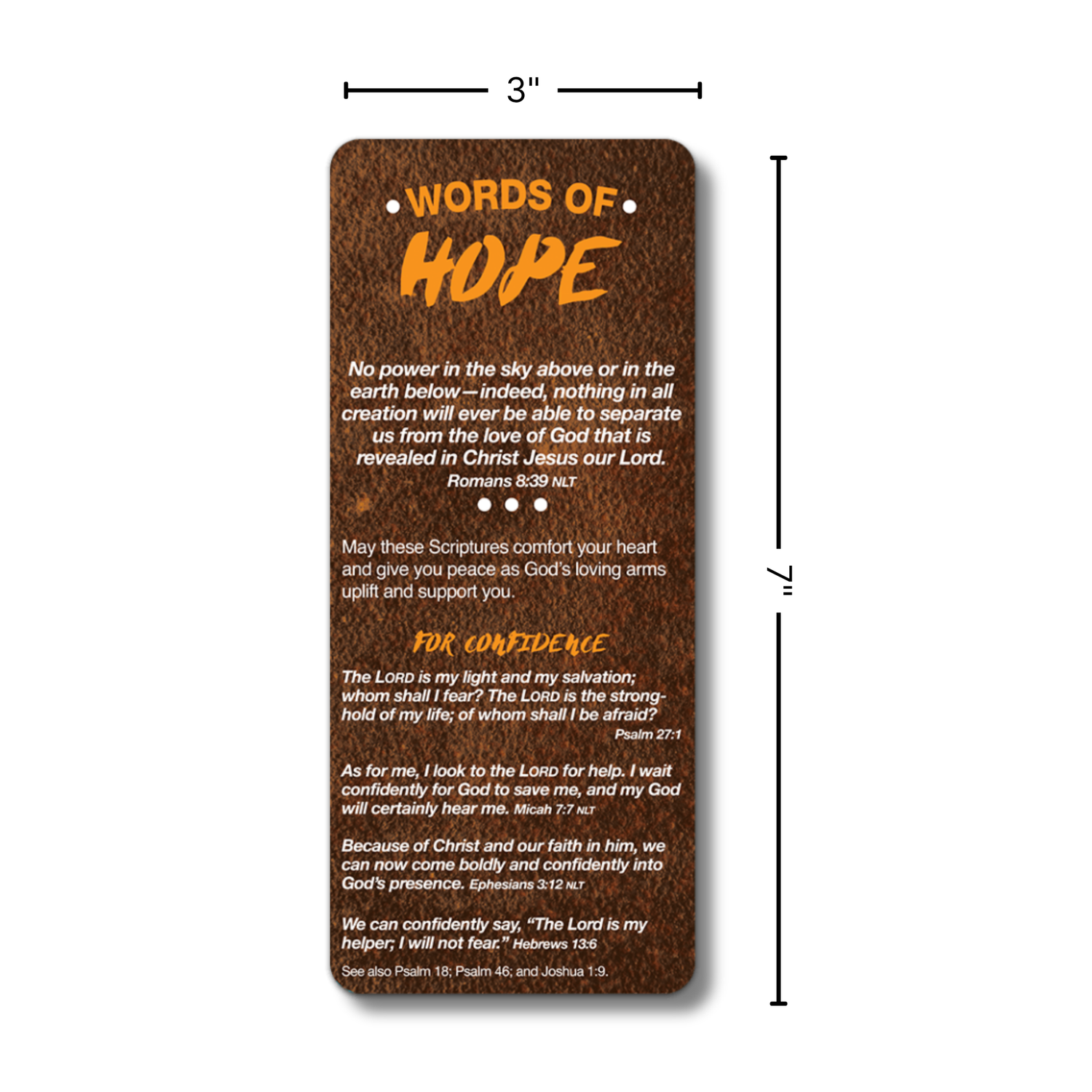 3" x 7" XL Scripture Reference Card - Words of Hope