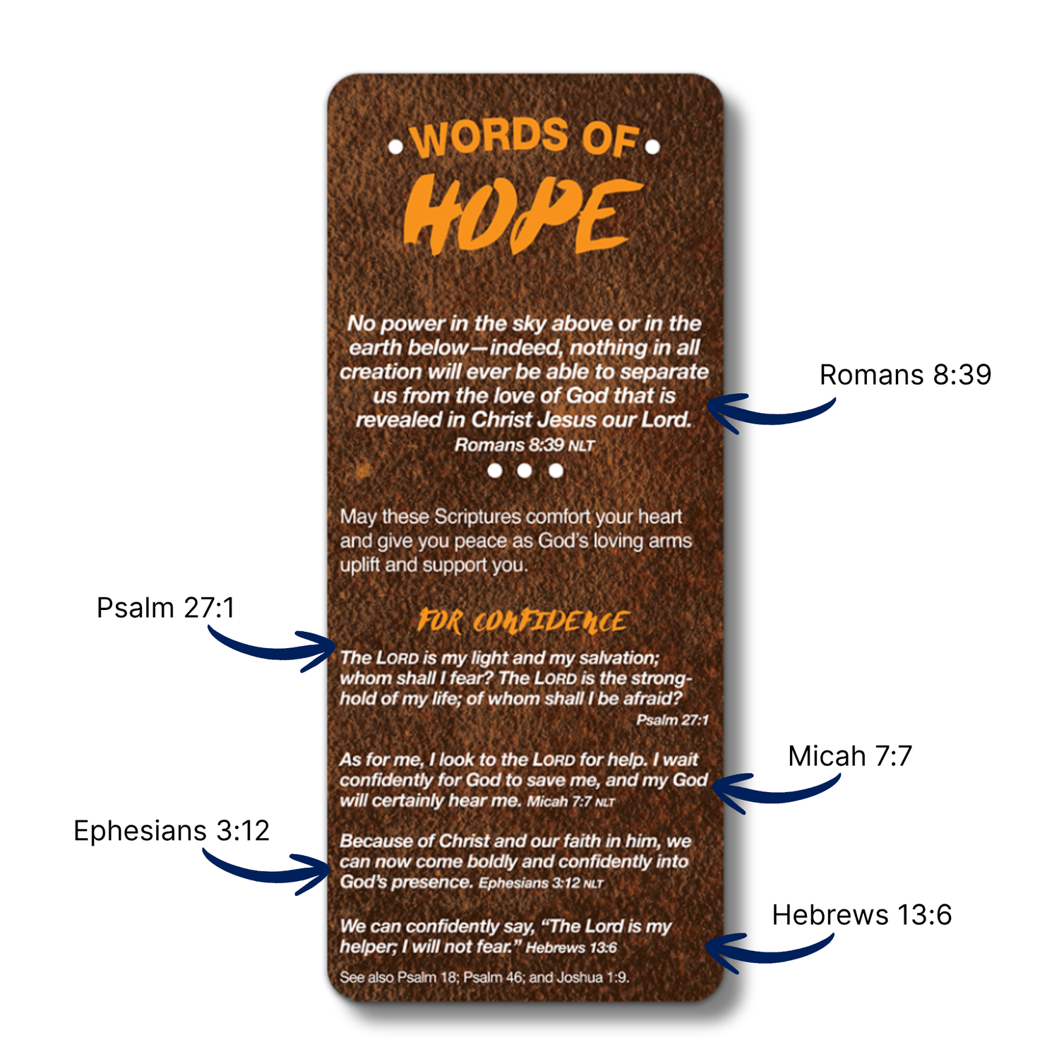 3" x 7" XL Scripture Reference Card - Words of Hope