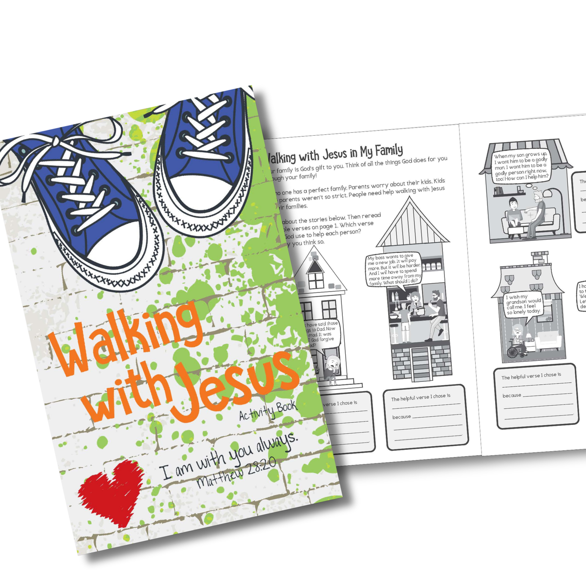 Activity book titled 'Walking with Jesus' with colorful design and text by CTA Christ to All & CTAKids.