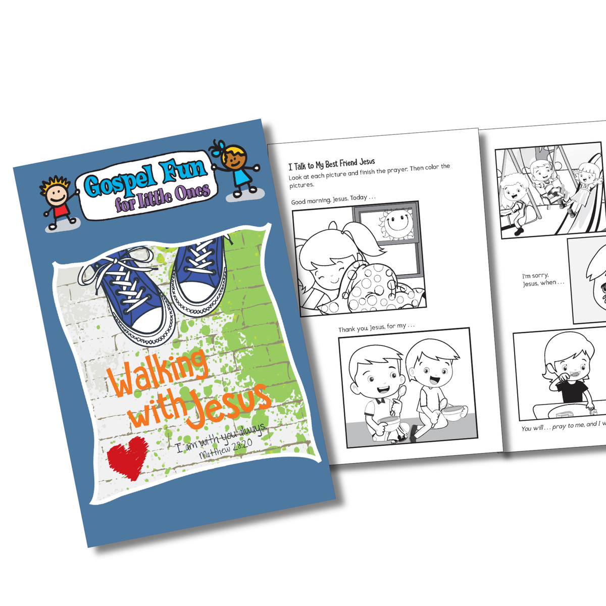 Gospel Fun for Little Ones Activity Booklet for Preschoolers - Walking with Jesus