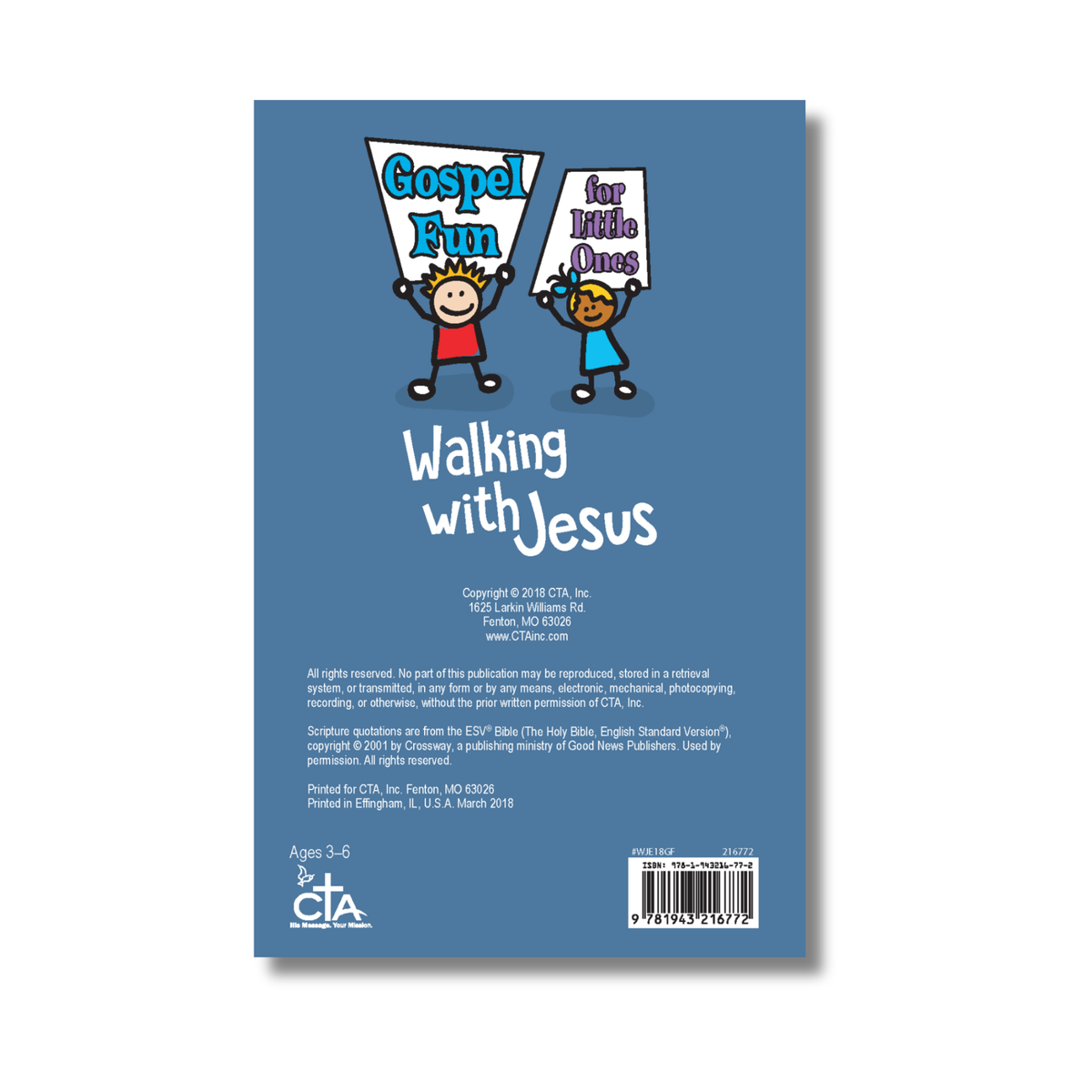 Gospel Fun for Little Ones Activity Booklet for Preschoolers - Walking with Jesus