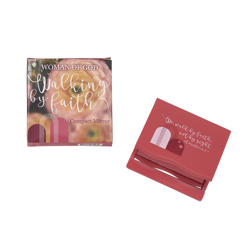 Woman of God: Walking by Faith Compact Mirror in Case
