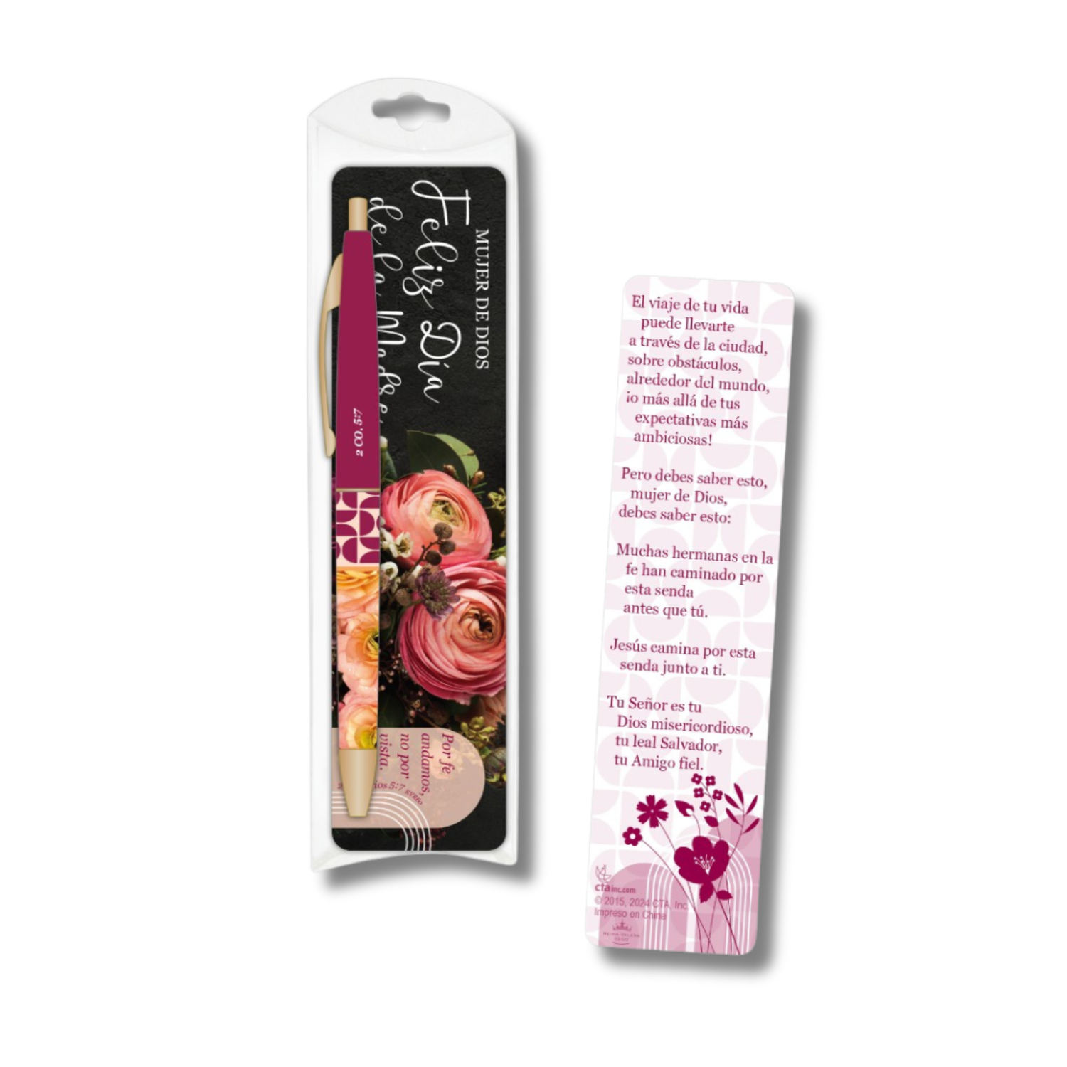 WRAPPED & READY® Bookmark & Pen Gift Set - SPANISH - Happy Mother's Day - Woman of God: Walking by Faith
