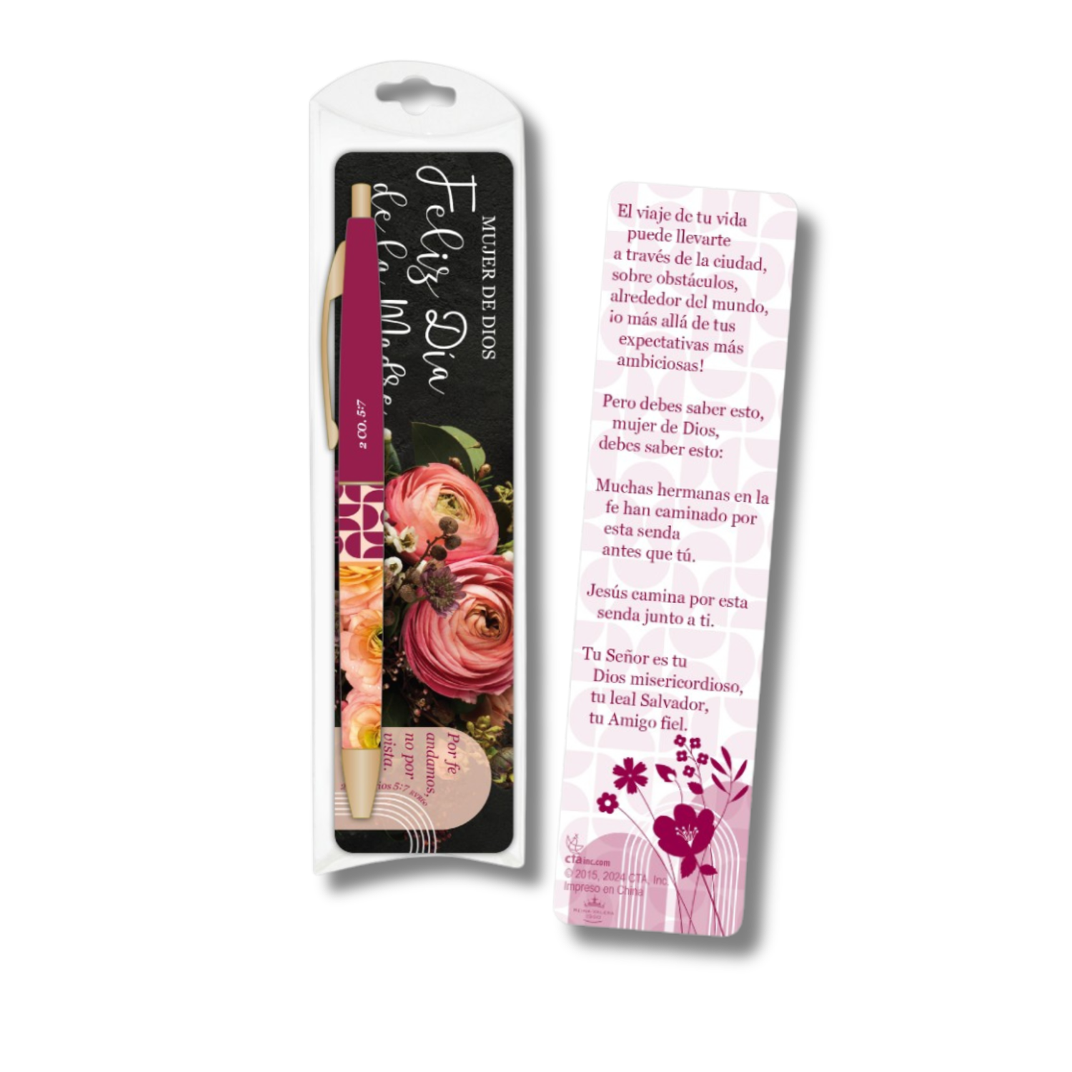 SPANISH Happy Mother's Day Bookmark & Pen Gift Set - Woman of God: Walking by Faith
