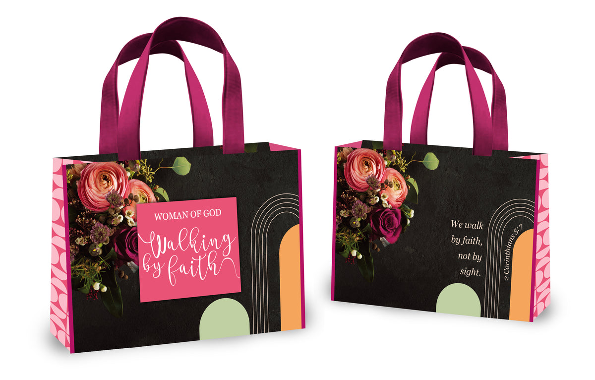 Softcover Devotion Book & Pen Gift Set with Tote Bag Combo - Woman of God®: Walking by Faith