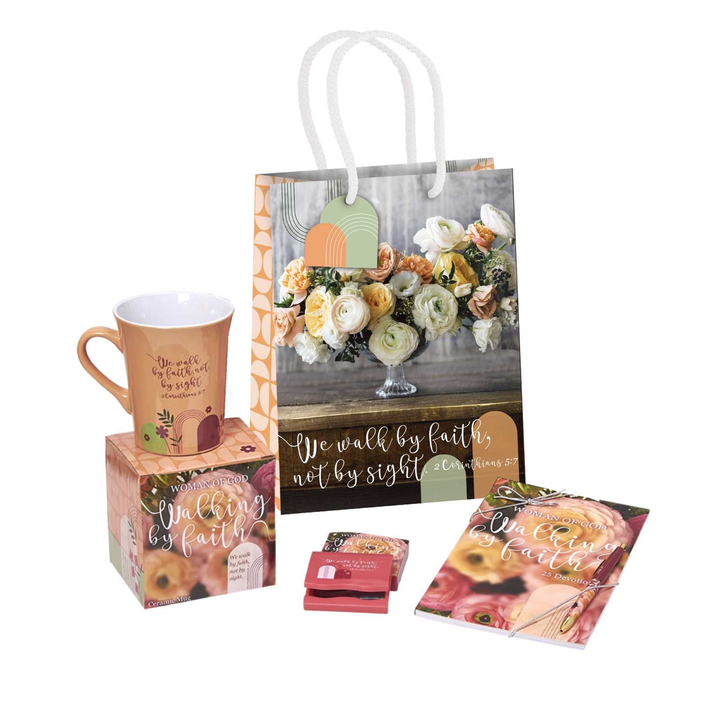 Woman of God Walking by Faith Gift Set for Christian Women