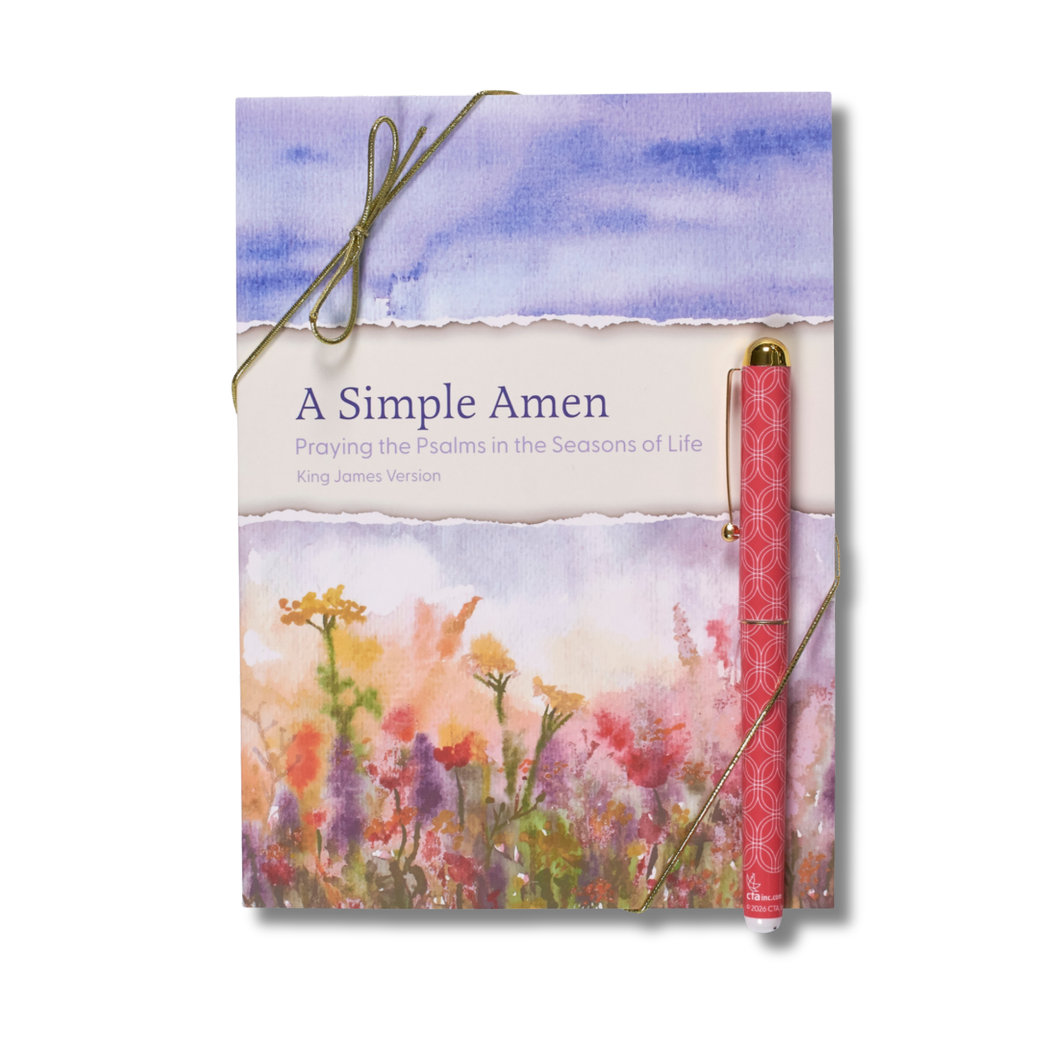 WRAPPED & READY® 64-Page KJV Devotion Book & Pen Gift Set - A Simple Amen Flowers