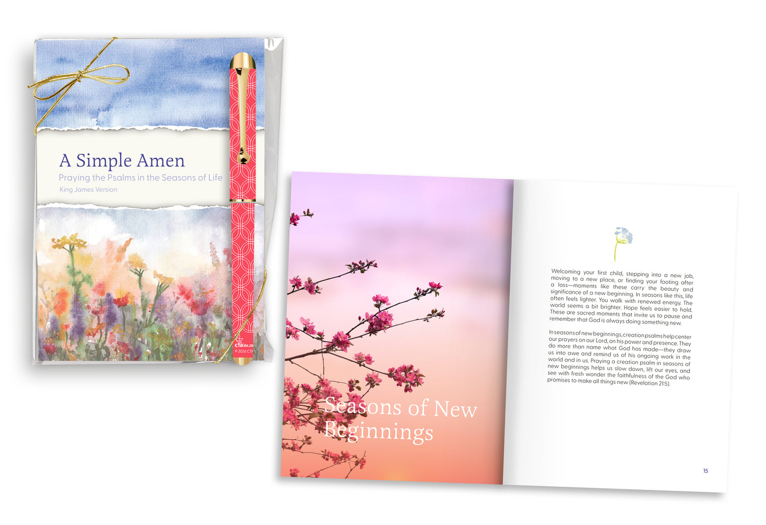 KJV Devotion Book & Pen Gift Set - A Simple Amen