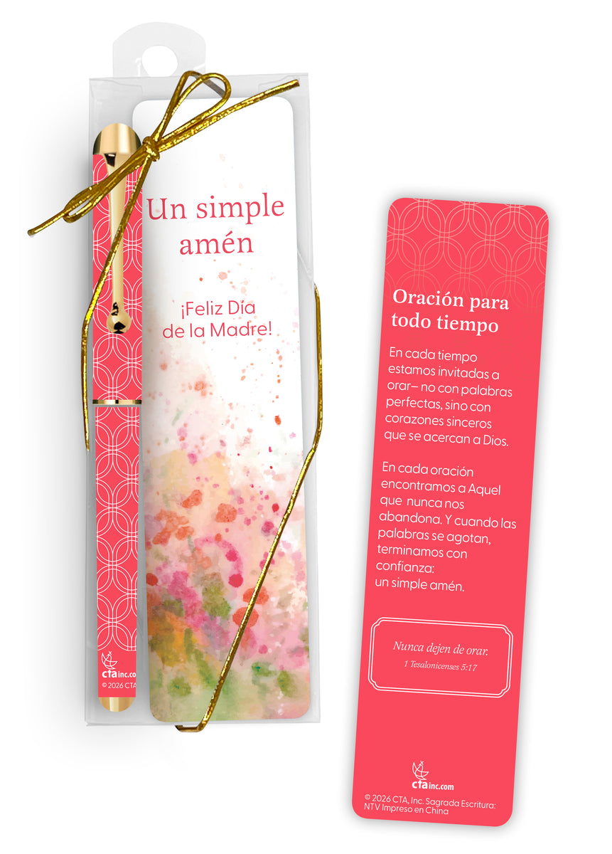SPANISH Happy Mother's Day Bookmark & Pen Gift Set - A Simple Amen