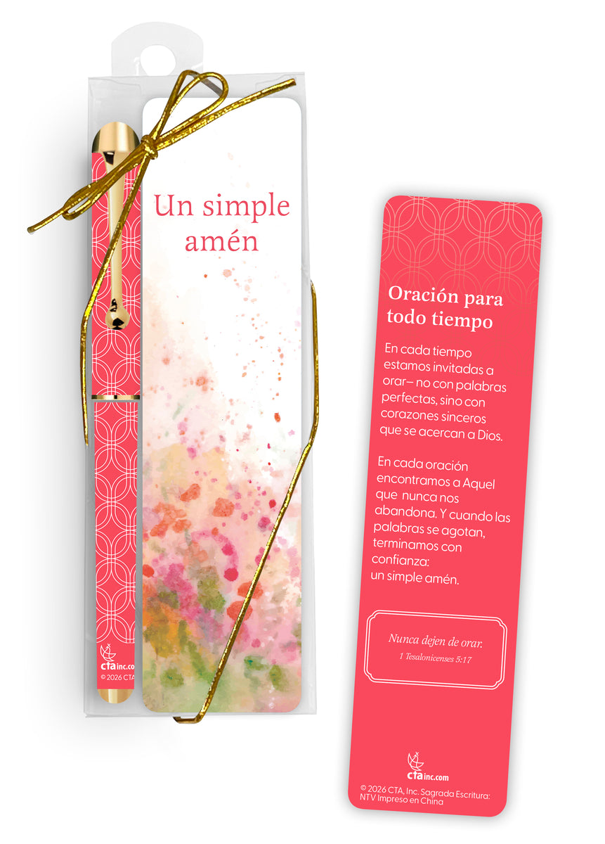 Spanish Bookmark & Pen Gift Set - A Simple Amen