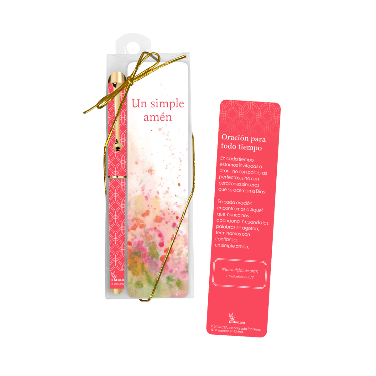WRAPPED & READY® Bookmark & Pen Gift Set - SPANISH - A Simple Amen