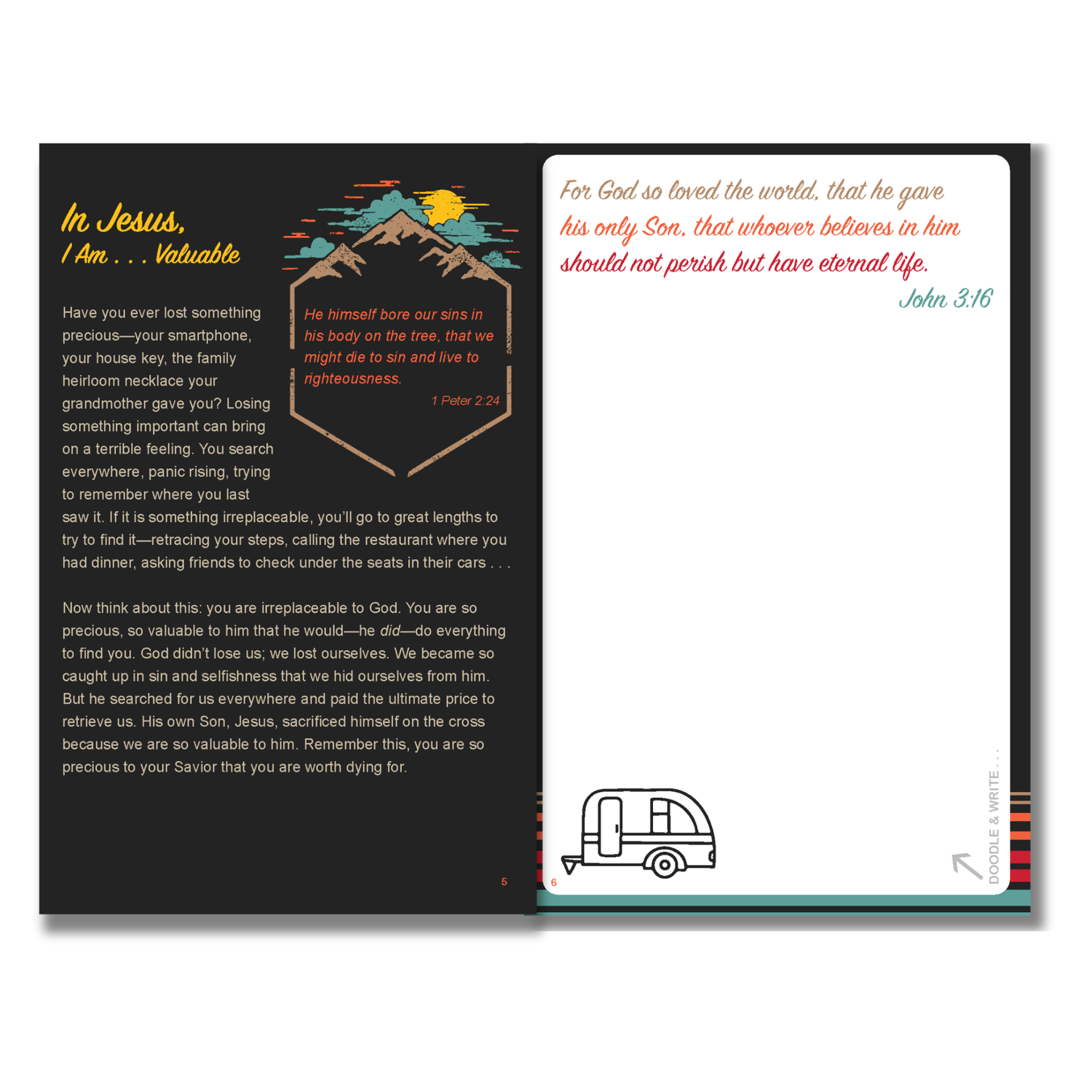 32-page Activity Prayer Journal: In Jesus, I Am . . .