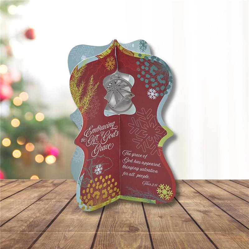 Dimensional Christmas Greeting Card - Embracing the Gift of God's Grace