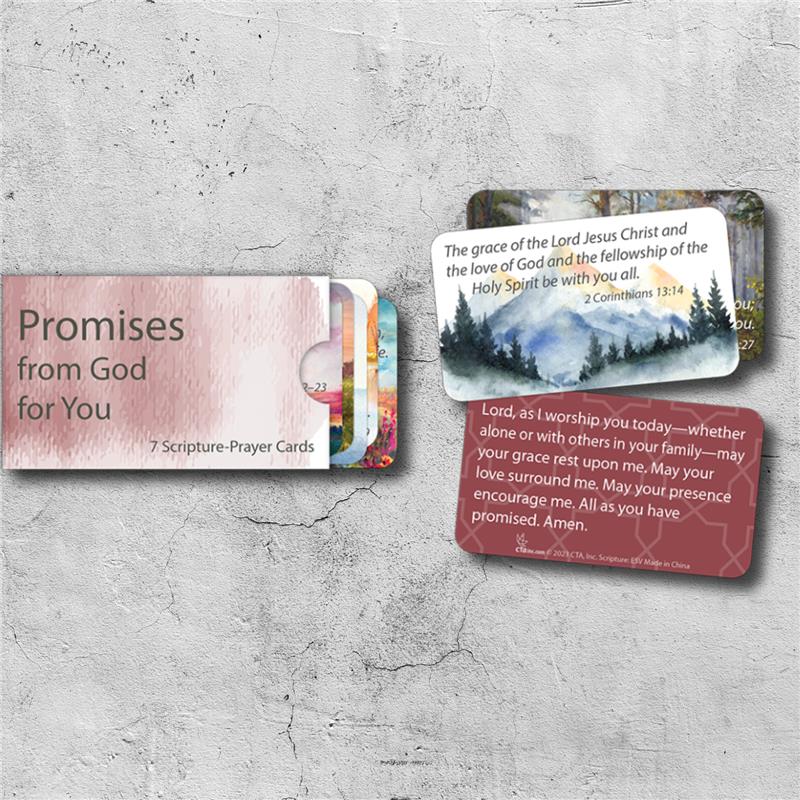 7 Scripture Prayer Cards in Sleeve - God's Promises for You