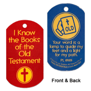 Set of 6 laminated Truth Tags, 1" x 2", each with a 1/8" hole for attaching a chain.
615122-13690-4