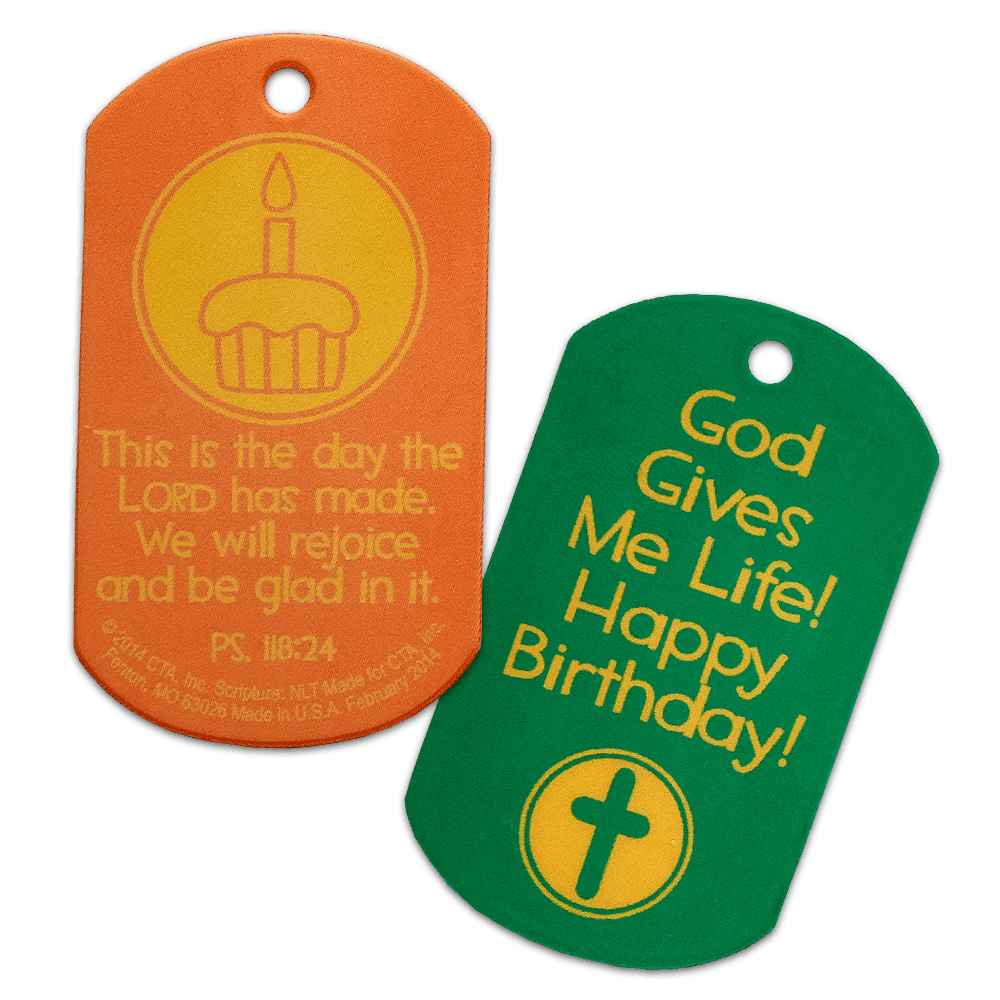 My Faith Story Happy Birthday Dog Tags (1 Sheet of 6)