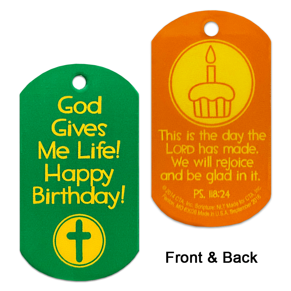 My Faith Story Happy Birthday Dog Tags (1 Sheet of 6)