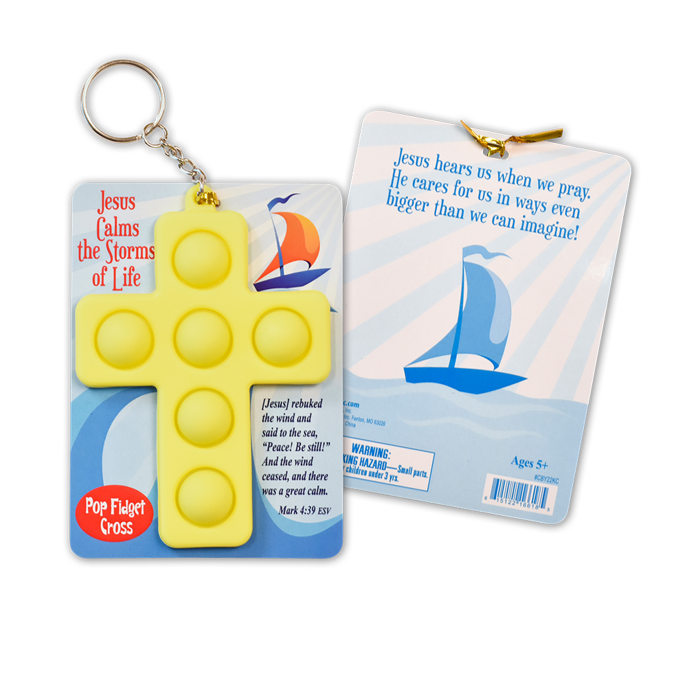 Pop Fidget Cross Keychain and Card