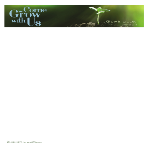 Come Grow with Us Letterhead - Full Sheet