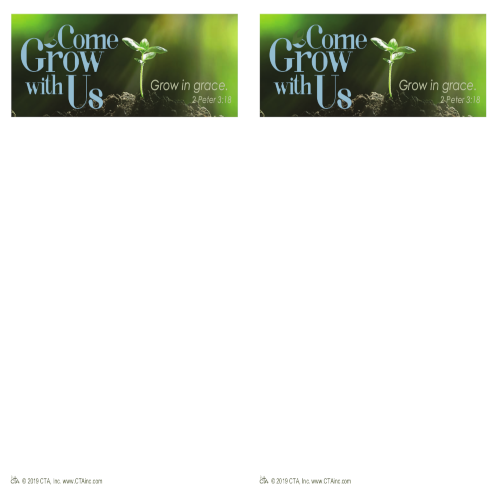 Come Grow with Us Letterhead - Half Sheet