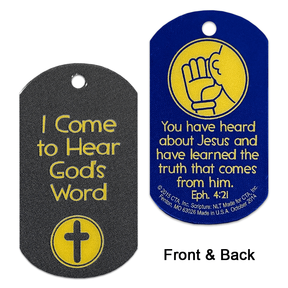 Children Recognize Their Faith Walk Dog Tags 1 Sheet of 6
