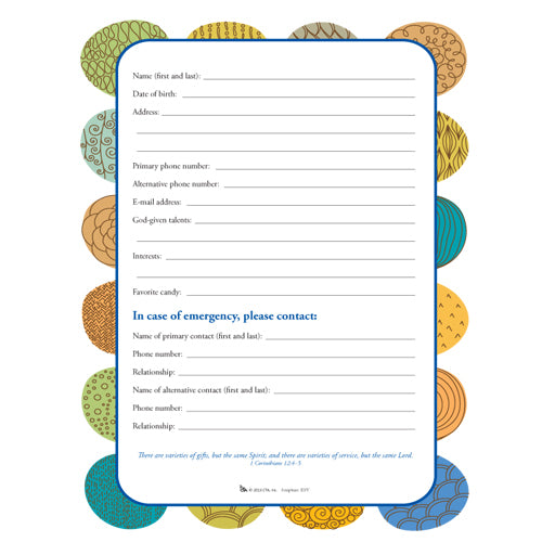 Volunteer Contact Information Form