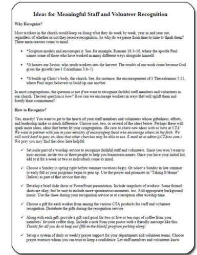 Volunteer & Staff Recognition Ideas