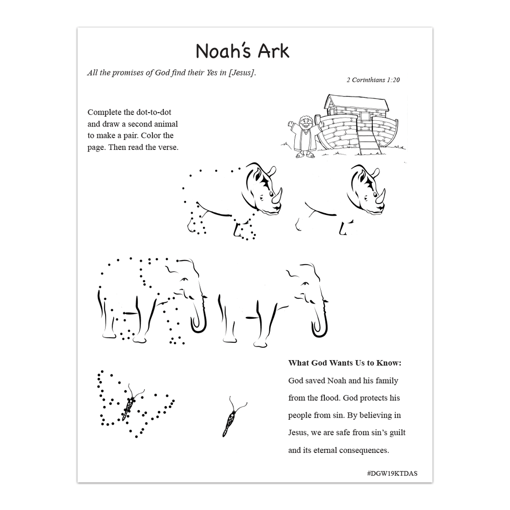 Noah's Ark Tell-the-Story Sticker Biblical Craft Kit - Dive into God's Word
