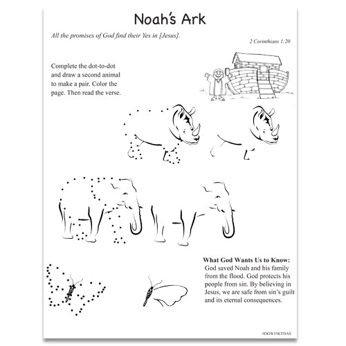 Noah's Ark Activity Page-Downloadable
