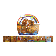 Noah’s Ark 8-piece build-and-decorate kit with punch-out figures, ark, and stickers—assembles to approximately 6¾" x 6½".
615122-15859-3
