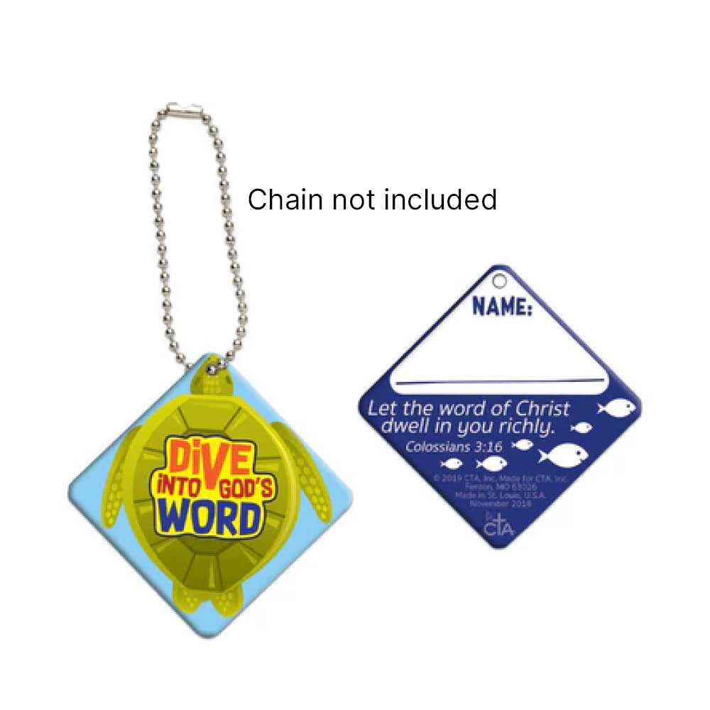 CLOSEOUT - Personalized Backpack Tag (Set of 6) - KJV - Dive into God's Word