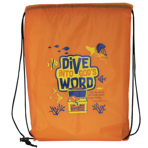 Adjustable Drawstring Bag - Dive into God's Word 