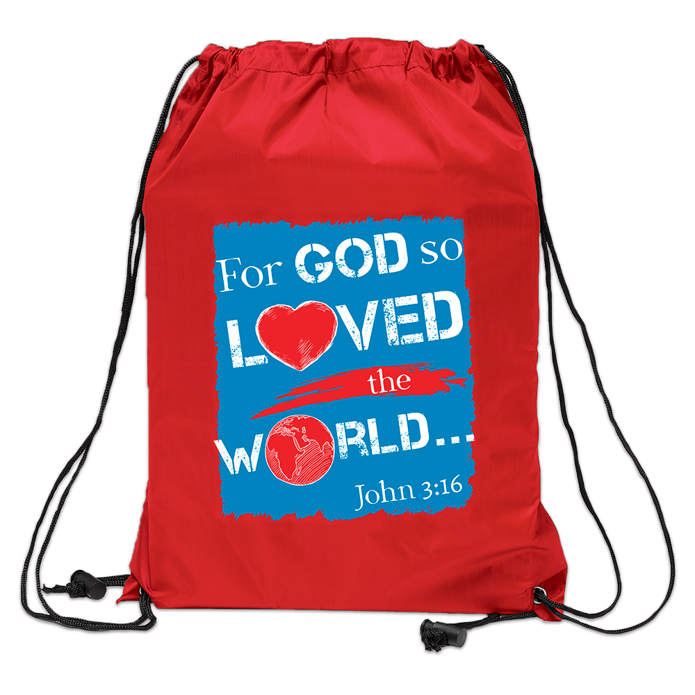 John 3:16 Adjustable Drawstring Bag