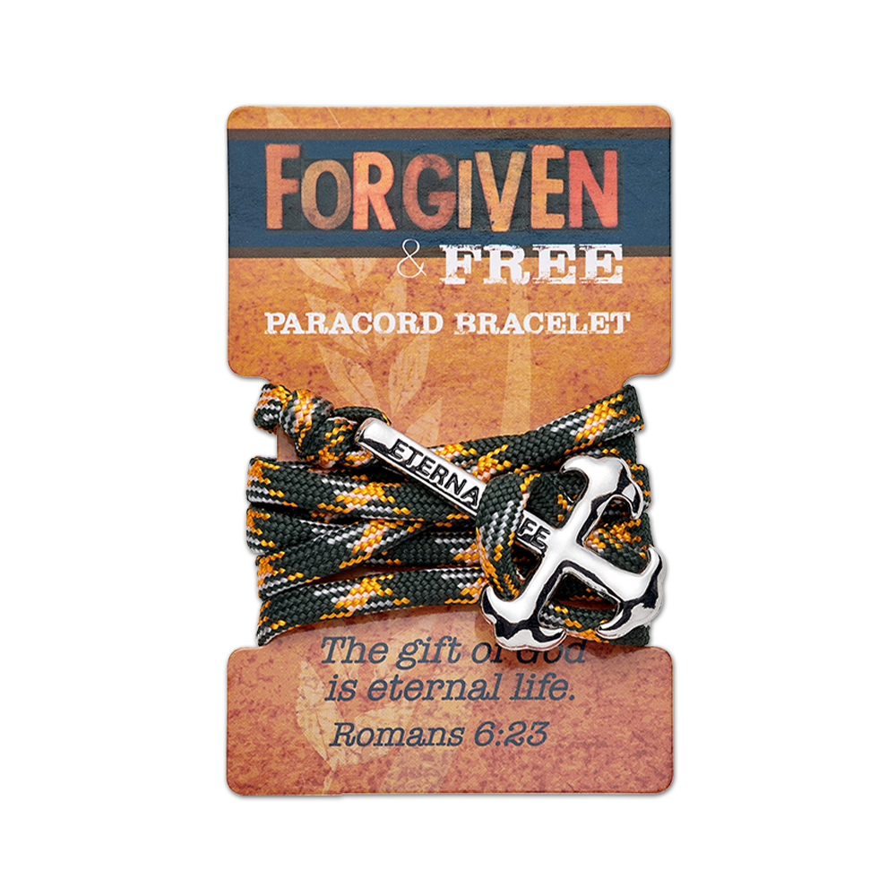 Paracord Bracelet with Cross Closure - Forgiven and Free