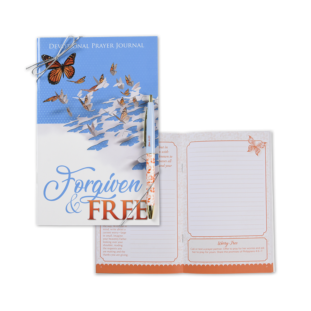 Pen & Prayer Journal Gift Set - Forgiven and Free