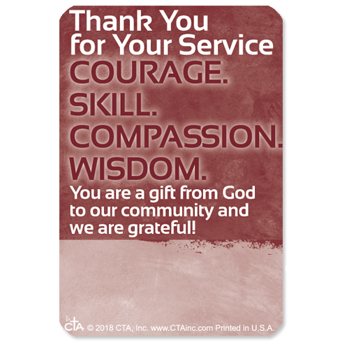 First Responders Fire Inspirational Pocket Card (Set of 12)