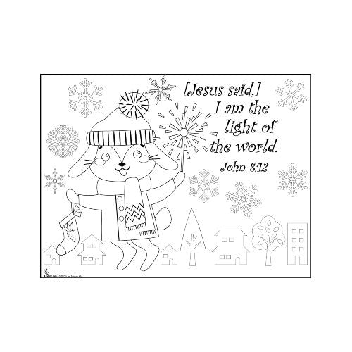 Coloring Page - Fa La La La Lights 