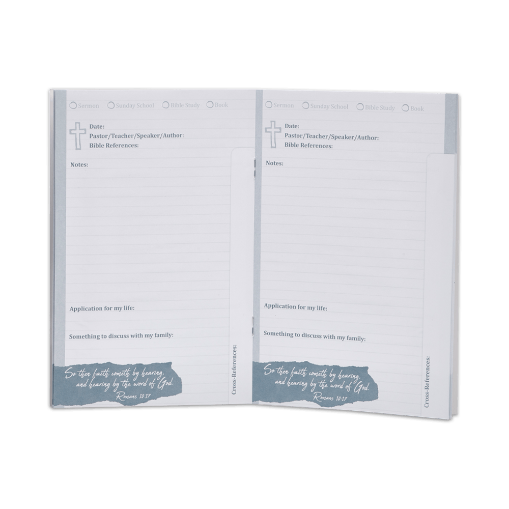 Inside spread of Faith Notes Prayer Journal from CTA, Inc