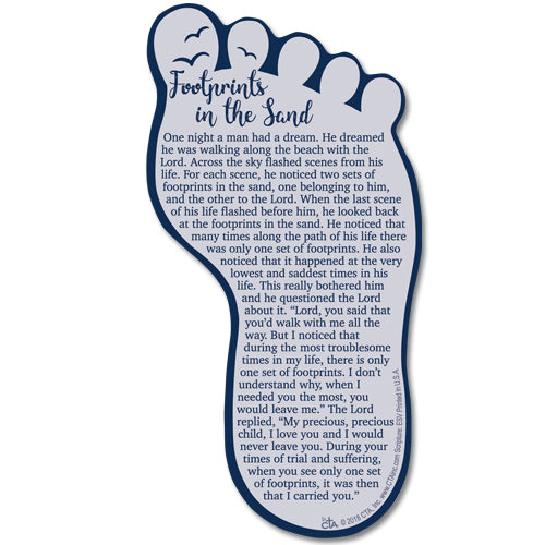 Back of the Footprints In The Sand Bookmark