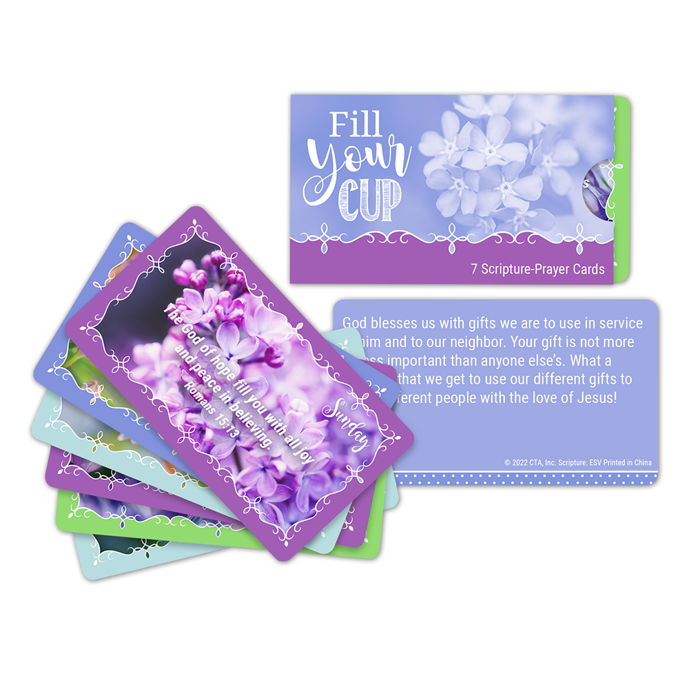 Take-Along Inspirational Cards - Fill Your Cup
