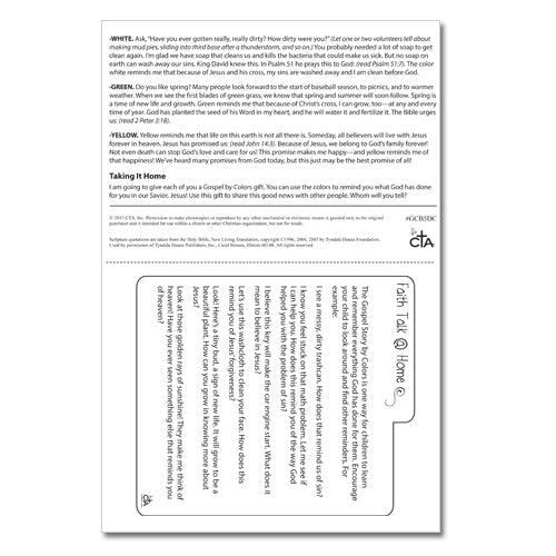 Gospel Story by Colors Ministry Message Devotion